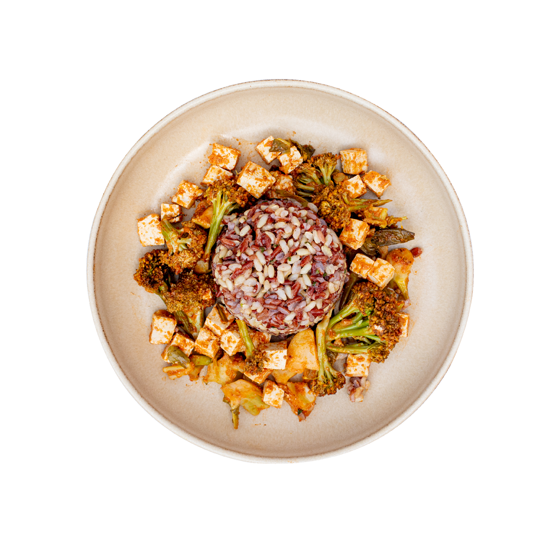 Tofu & Broccoli in Charaime Sauce & Rice