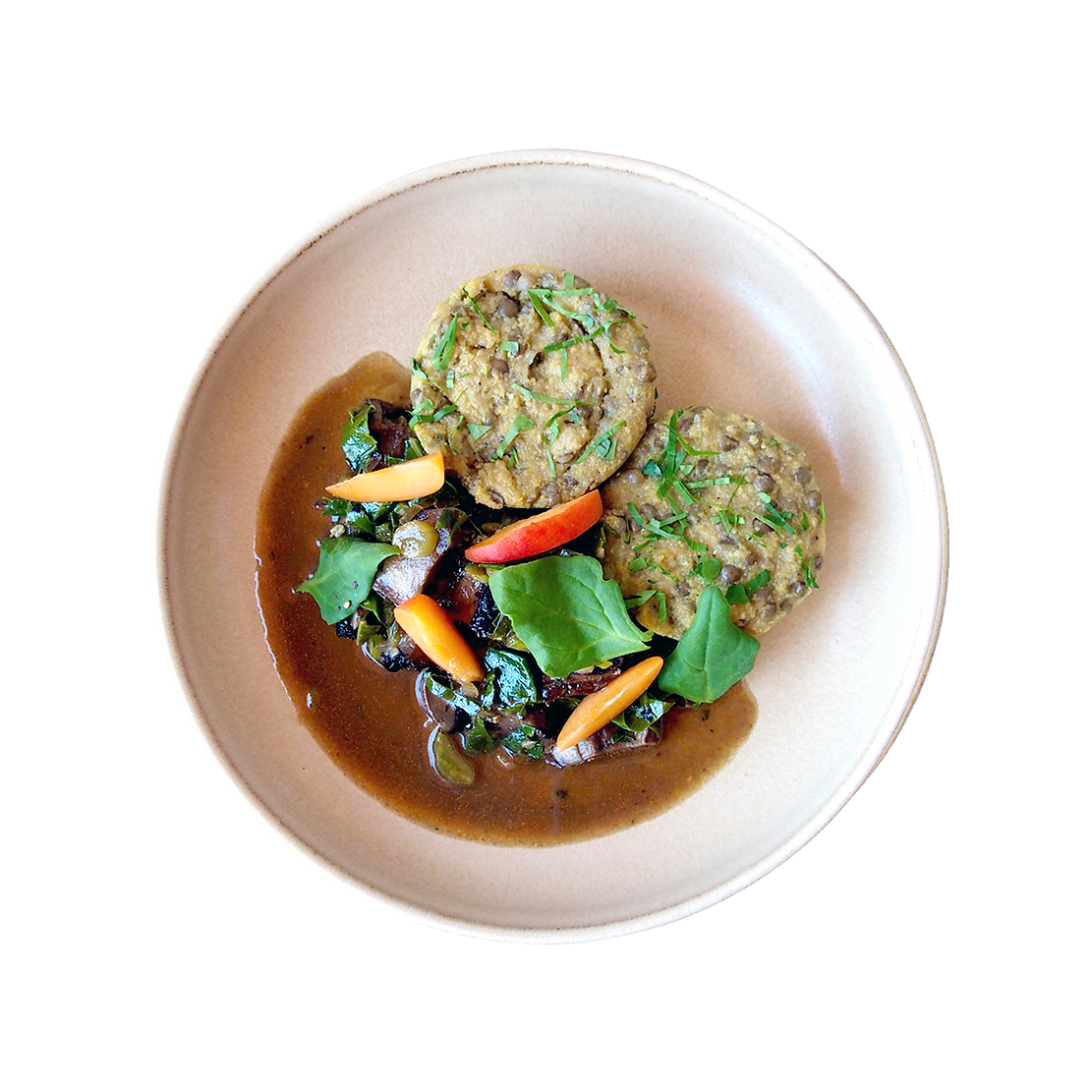 Polenta, Portobello, Kale Ragout