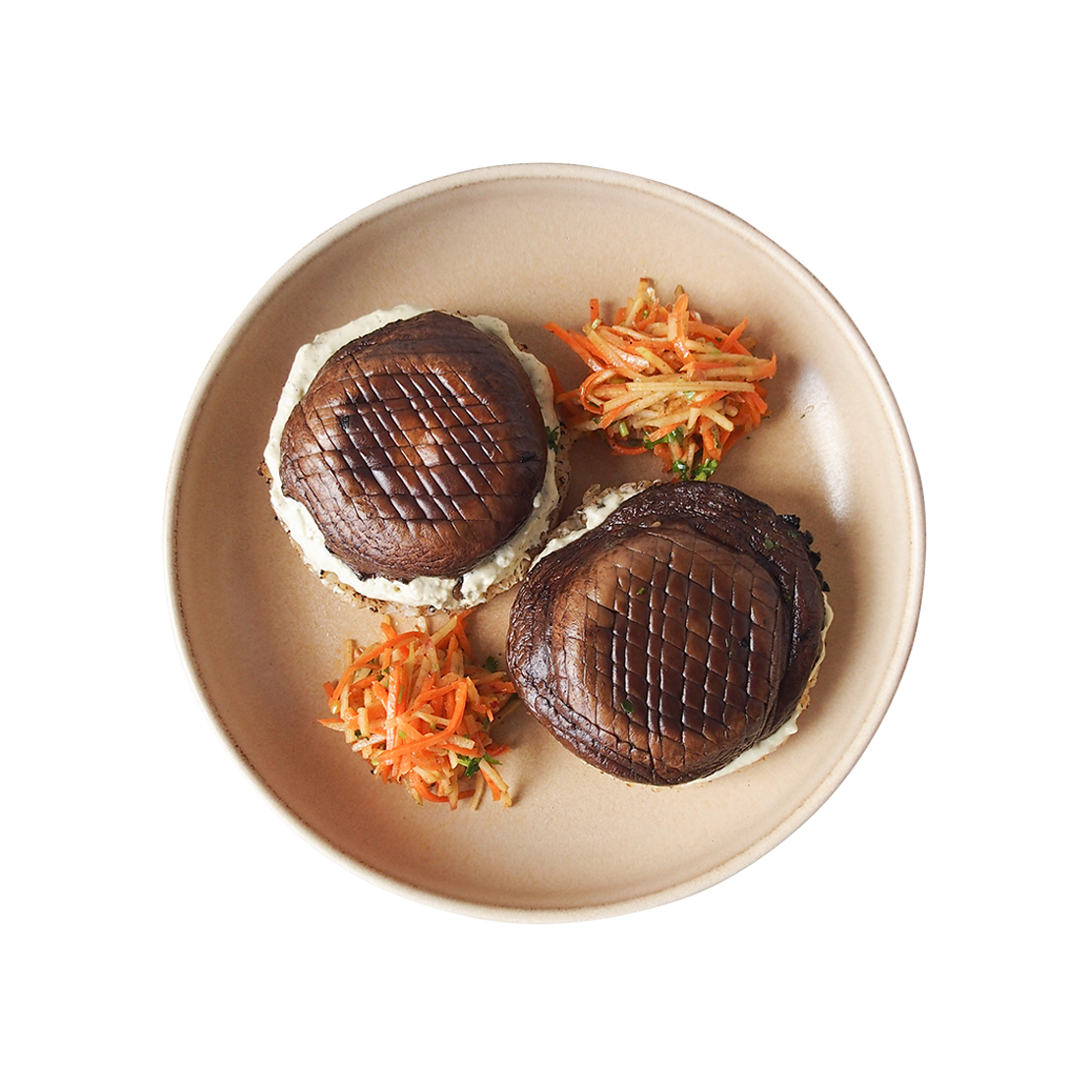 Fried Rice Patty with Apple Carrot Salad