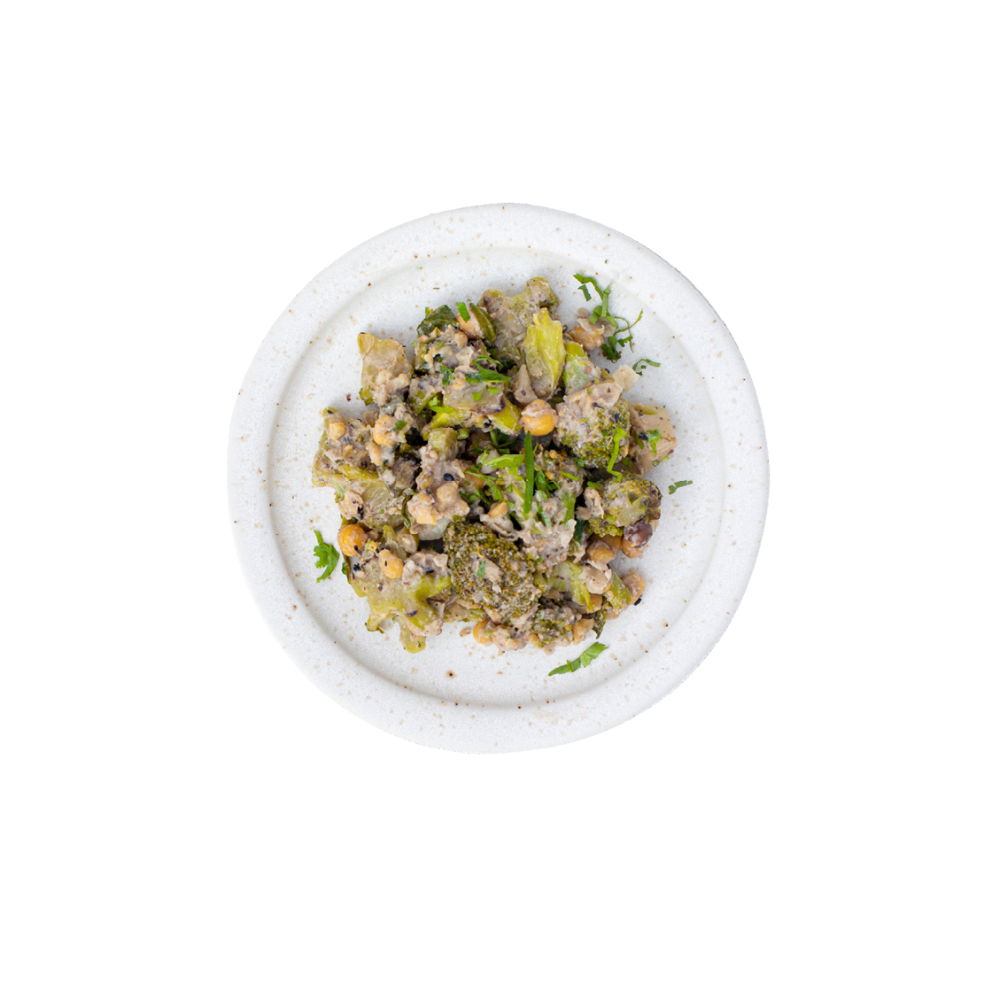 Broccoli & Chickpea Salad, Coconut Yogurt
